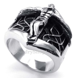 Titanium Spindelvæv Jesus Ring