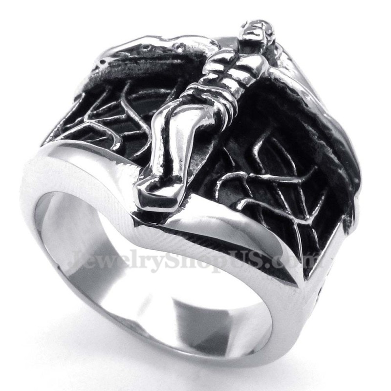 Titanium Spindelvæv Jesus Ring