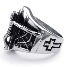 Titanium Spindelvæv Jesus Ring