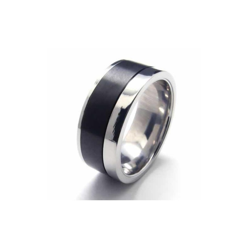 Herre 8 Mm Sort Titaniumring