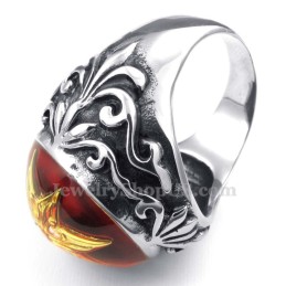 Guld Star Of David Titanium Ring