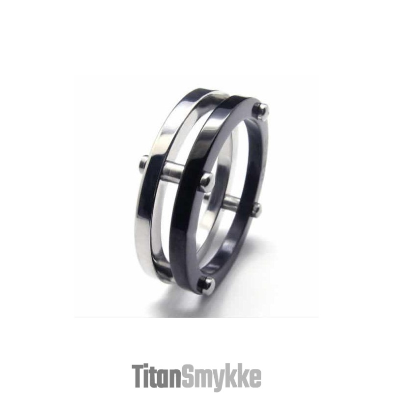 Two Circles Herre 6Mm Titanium Ring