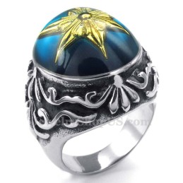 Guld Star Of David Titanium Ring