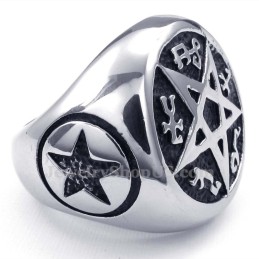 Titanium Femtakket Stjerne Ring