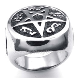 Titanium Femtakket Stjerne Ring
