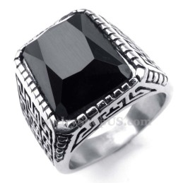 Herrering I Sort Zirkon Med Titanium