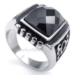 Sort Zirkon Titaniumring