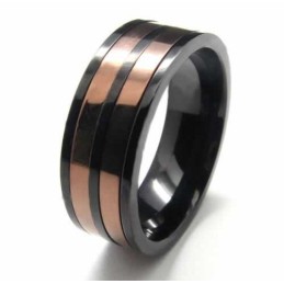 8 Mm Titaniumring Med Indlagt To Cirkler