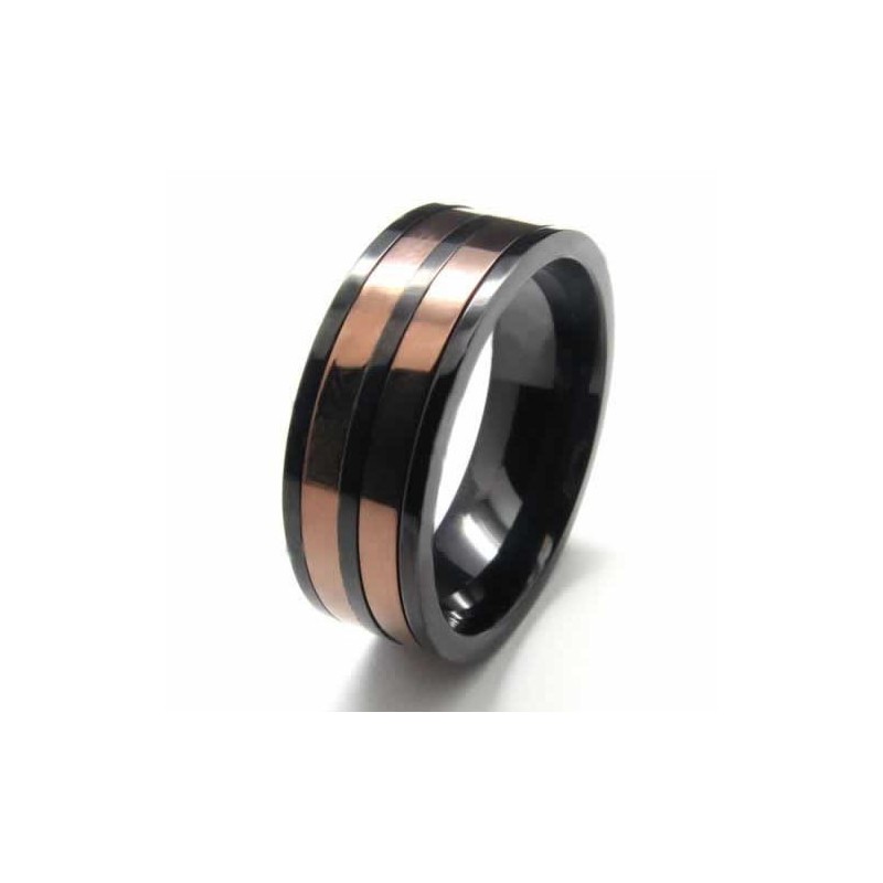 8 Mm Titaniumring Med Indlagt To Cirkler