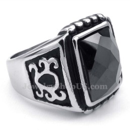 Sort Zirkon Titaniumring