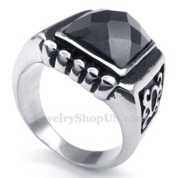 Sort Zirkon Titaniumring
