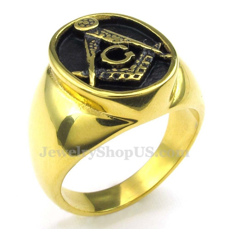 Guld Titanium Frimurerring
