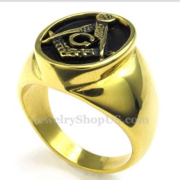 Guld Titanium Frimurerring