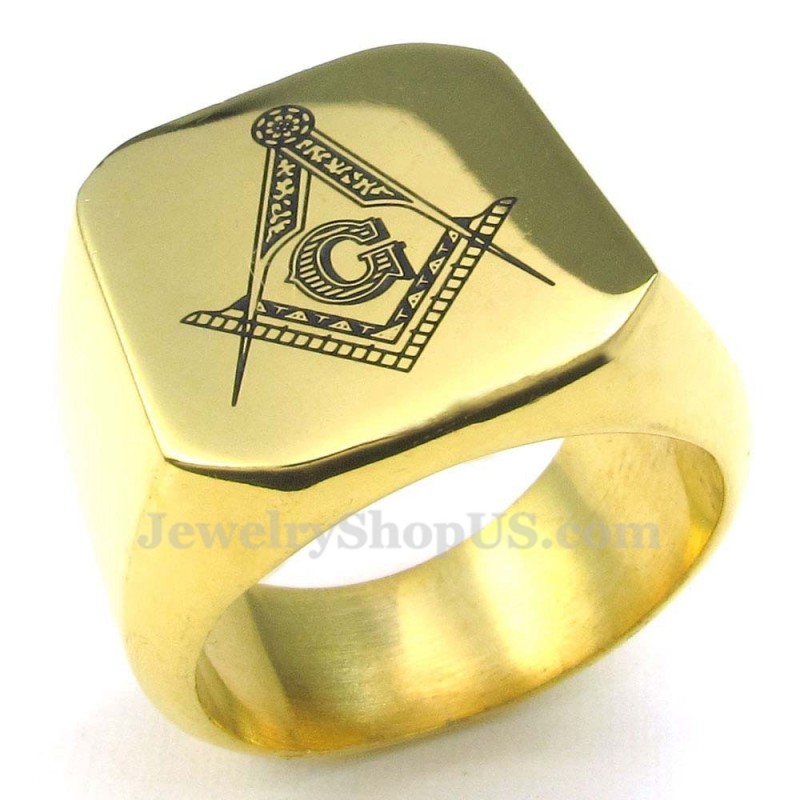 Guld Titanium Frimurerring