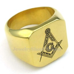 Guld Titanium Frimurerring