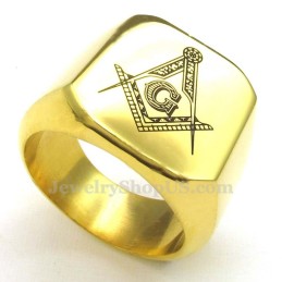 Guld Titanium Frimurerring