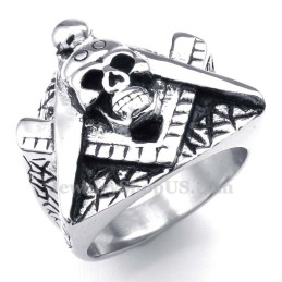 Titanium Frimurerisk Kranie Ring
