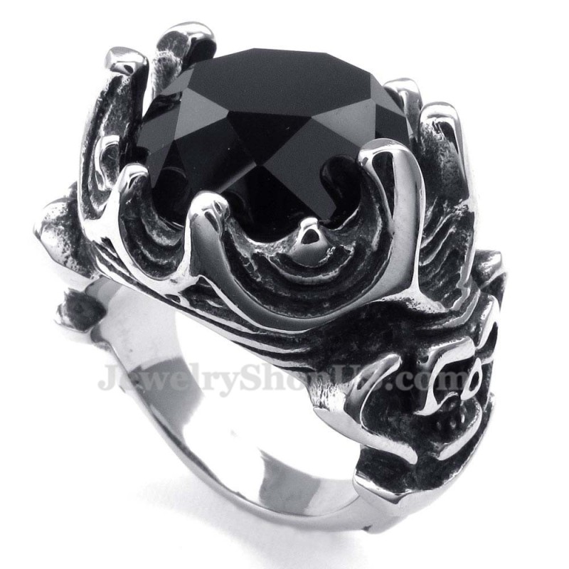 Sort Zirkon Titaniumring