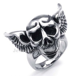 Titanium Kranie Ring Med Vinger