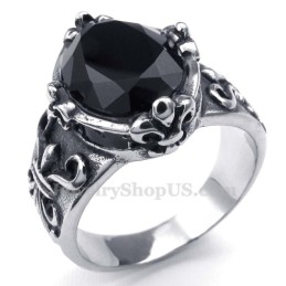 Sort Zirkon Titaniumring