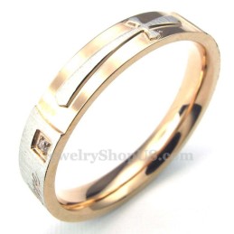 Rosaguld Titanium Korsring