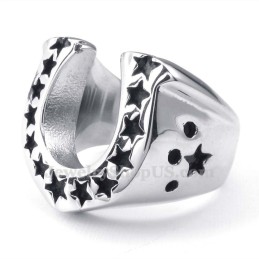 Femtakket Stjerne Titanium Hestehovring
