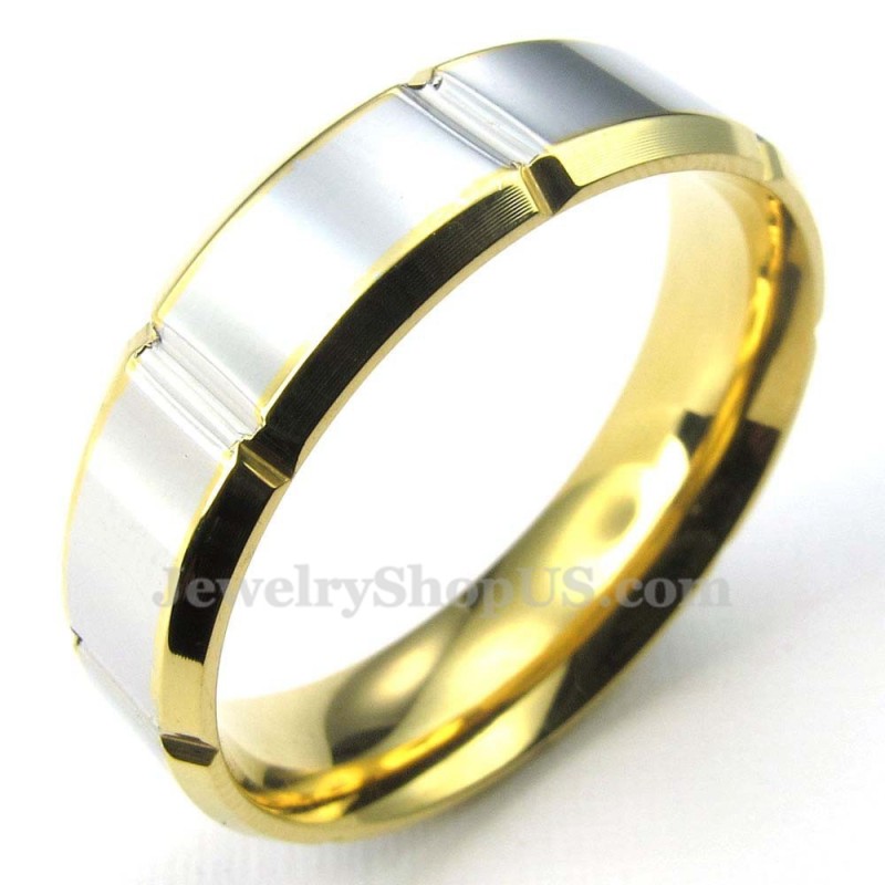 Moderigtig Sølvguld Titaniumring (Herre)