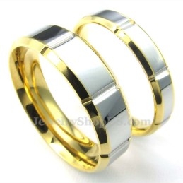Moderigtig Sølvguld Titaniumring (Damer)