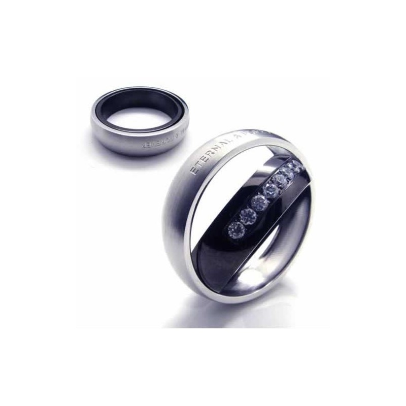 Eternal & Forever Diamantbesat 6 Mm Titaniumindlagt Hoftebåndsring Eternal & Forever Diamantbesat 6 Mm Titaniumindlagt Hoftebåndsring