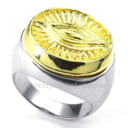 Guld Solgud Titanium Ring