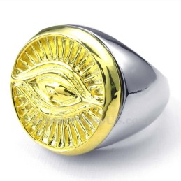Guld Solgud Titanium Ring