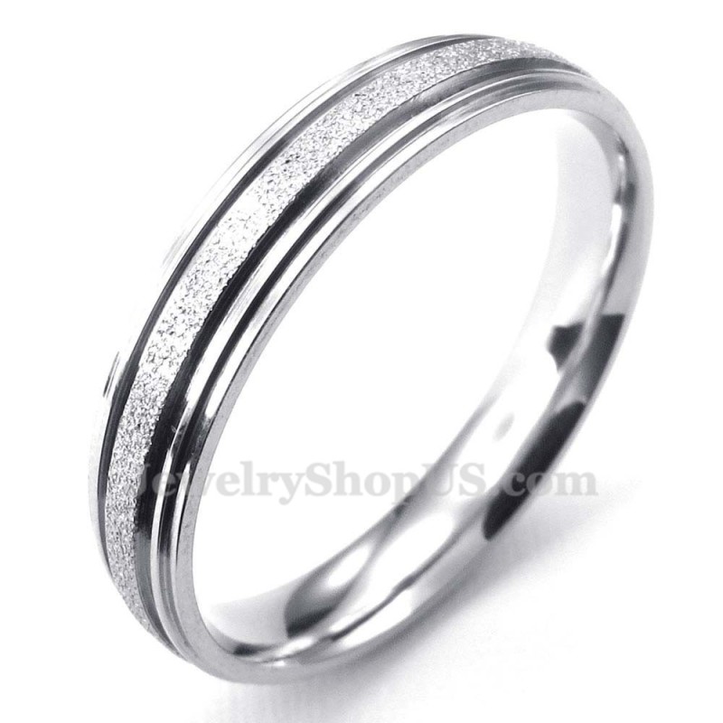 Titanium Sandblæsende Hjerteformet Ring (Dame)