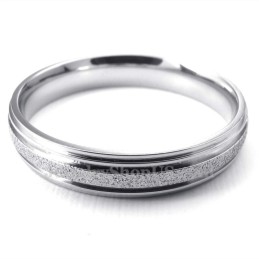 Titanium Sandblæsende Hjerteformet Ring (Dame)