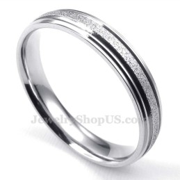 Titanium Sandblæsende Hjerteformet Ring (Dame)