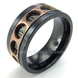 Drejelig Ring I Titanium Med Romertal
