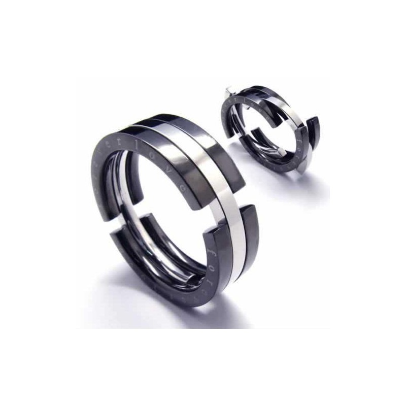 8 Mm Sort Titanium Puslespilring
