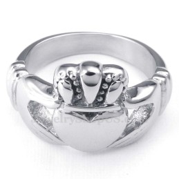 Hænder Kram Op Hjerte Titanium Ring