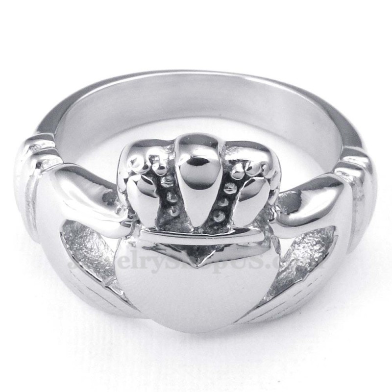 Hænder Kram Op Hjerte Titanium Ring