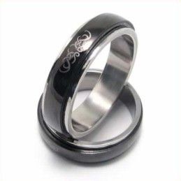 Herre 6 Mm Sort Titaniumring