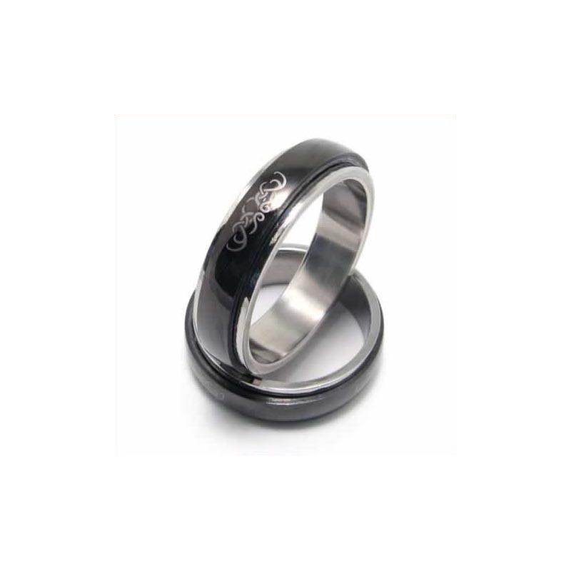 Herre 6 Mm Sort Titaniumring