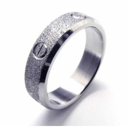 Børstet 6 Mm Titaniumring