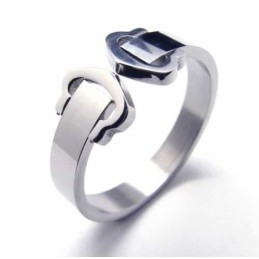Hjerte Forbundet Med Hjerte 8 Mm Titaniumring