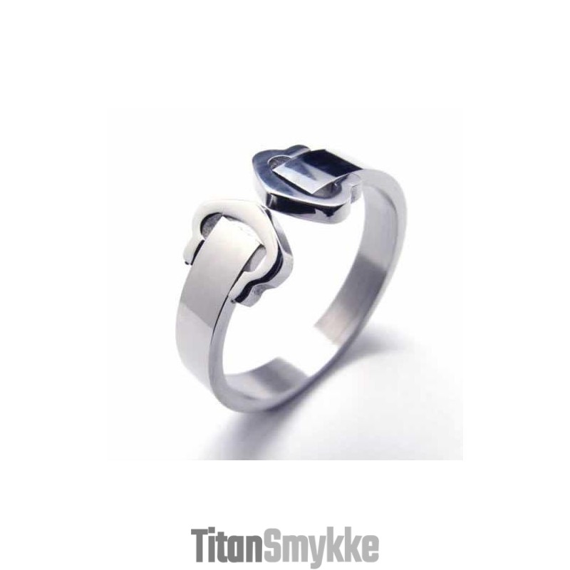 Hjerte Forbundet Med Hjerte 8 Mm Titaniumring