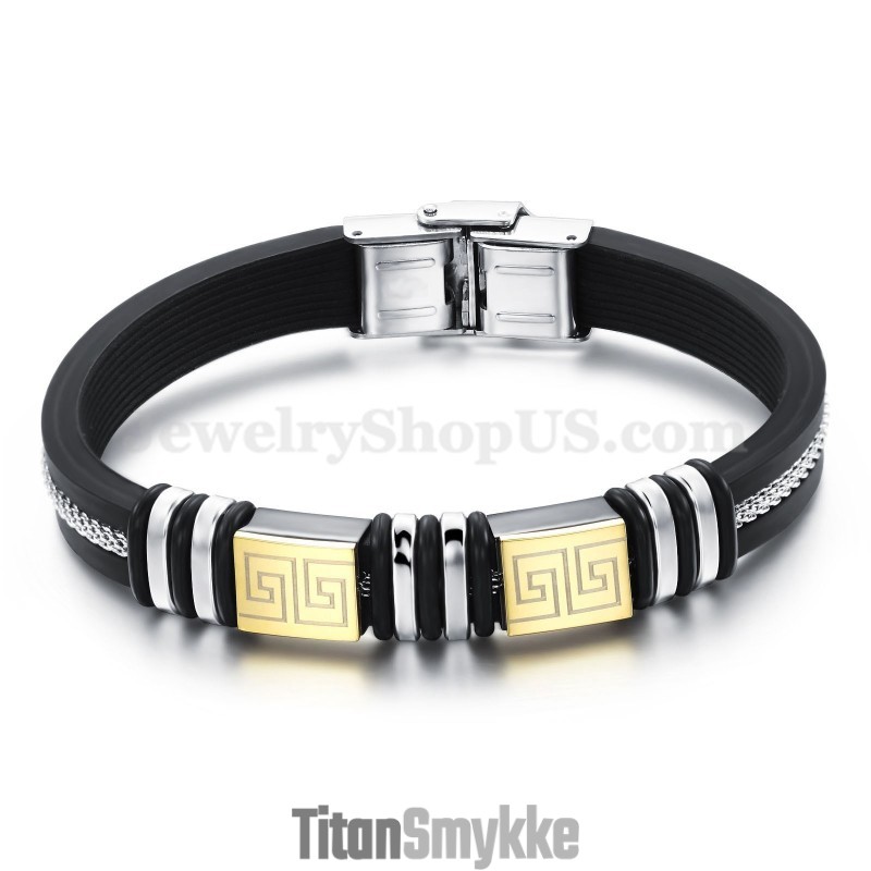 Elegant Nyt Herrearmbånd I Titanium C932