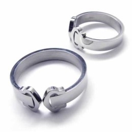 Hjerte Forbundet Med Hjerte 8 Mm Titaniumring