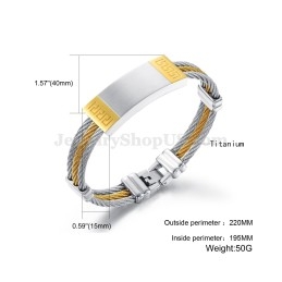 Udsøgt Herrearmbånd I Titanium C755