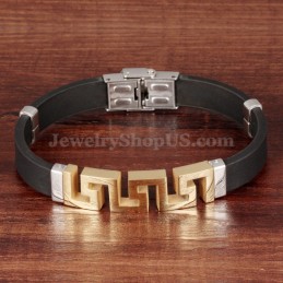 Herre Hult Guld Titanium Armbånd C996