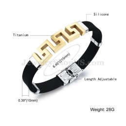 Herre Hult Guld Titanium Armbånd C996