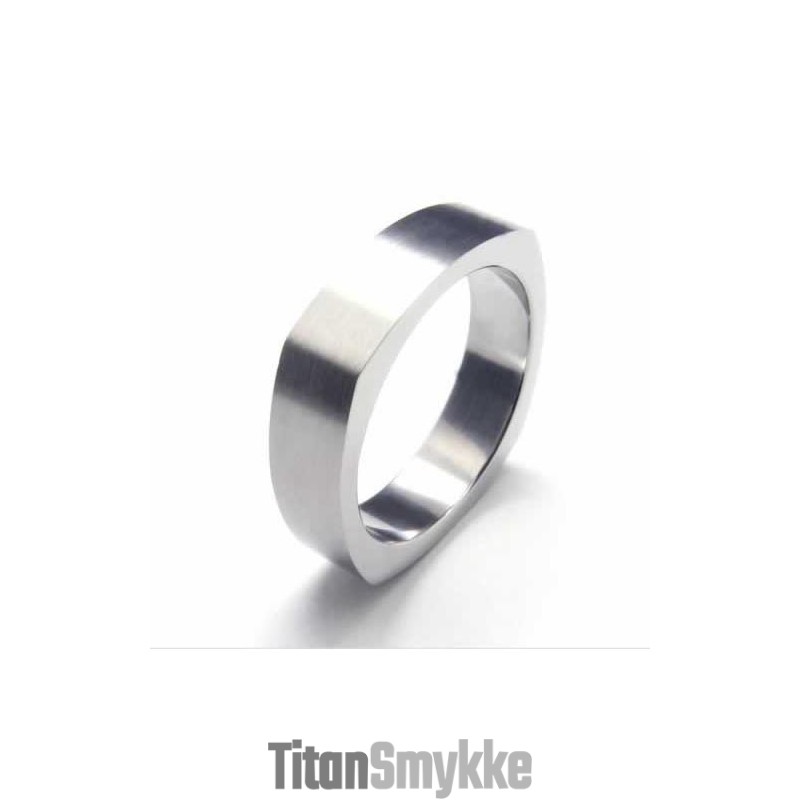 5 Mm Unisex Ren Titaniumring