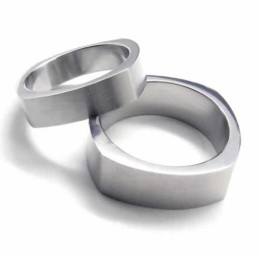 5 Mm Unisex Ren Titaniumring